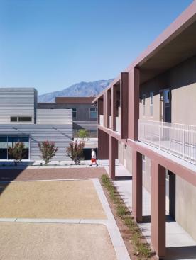 Big courtyards foster a sense of community within the project.