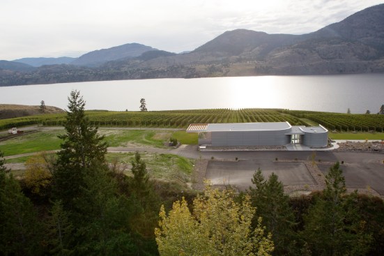 The+Painted+Rock+Estate+Winery+Tasting+Room+overlooks+the+eastern+shore+of+Skaha+Lake.