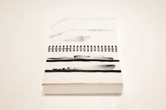 Hadid's notebooks on display at the exhibition
