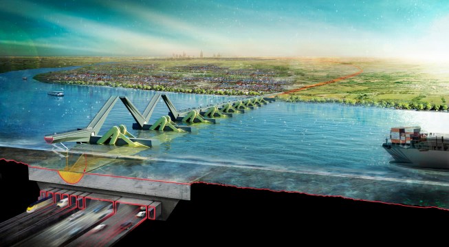 Section rendering showing subterranean links.