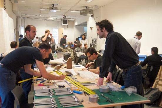 At the Wates House; six clusters involving model making and construction took over the ground floor.
