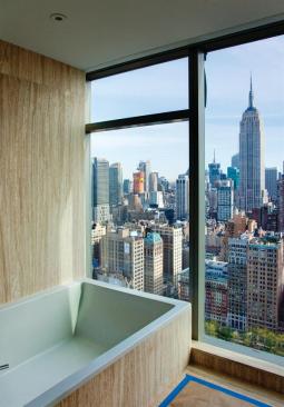 Becasue of the three-sided glass, almost every kitchen and bath has access to natural daylight.