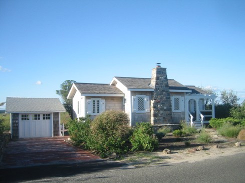 Front Exterior with Garage - 205 Dune Rd