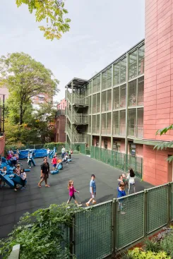 Columbia Grammar and Prepatory School, located at 26 West 94th Street on the Upper West Side of New York City, adjacent to Central Park. The school is the oldest non-sectarian private school in New York. The school was completely redesigned by the architecture firm Gruzen Samton.