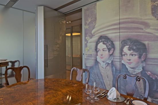 Despite trying to remain anonymous, it's no secret that the Rothschild family donates pieces of its extensive art collection to museusms on occasion. Some of that art is reflected in the New Court redesign, which is part office and part museum.