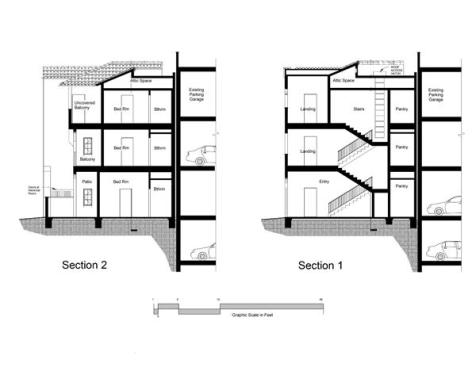 The project in section.