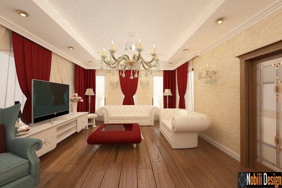 Proiect design interior living clasic realizat cu mobila italiana de lux. Pentru informatii suplimentare si oferta design interior preturi  vizitati pagina noastra web.