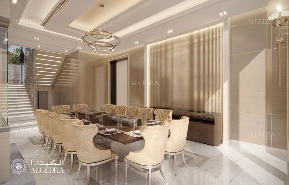 Luxury villa dining room