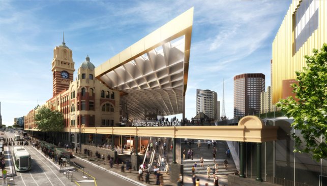 New western entrance to station.