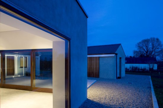 Night view of new courtyard