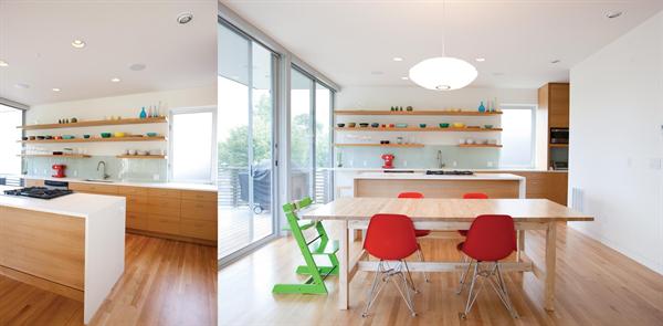 Simple finishes helped keep construction cost down. 