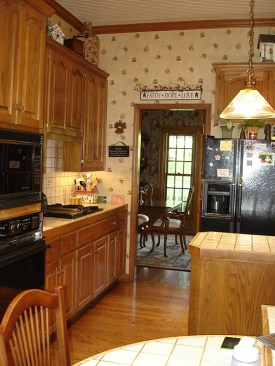 Before: The old cooking center use to house the over, microwave and cook top. 