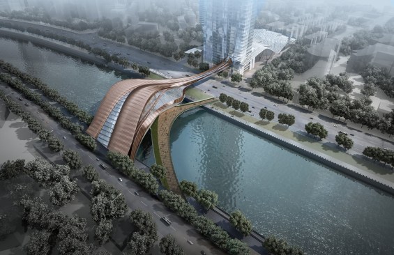 Banquet Hall floating ove the river