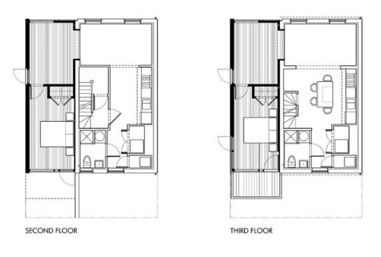 The second- and third-floor plans.