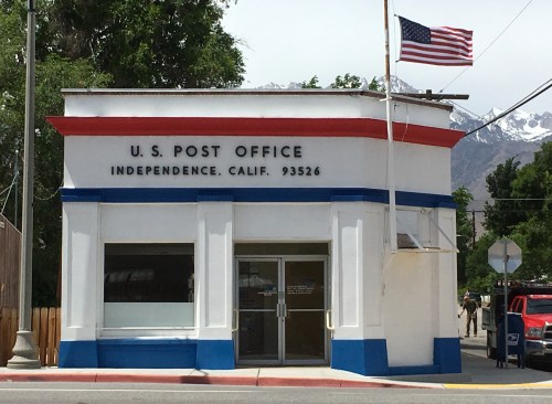 The post office in Independence, Calif.