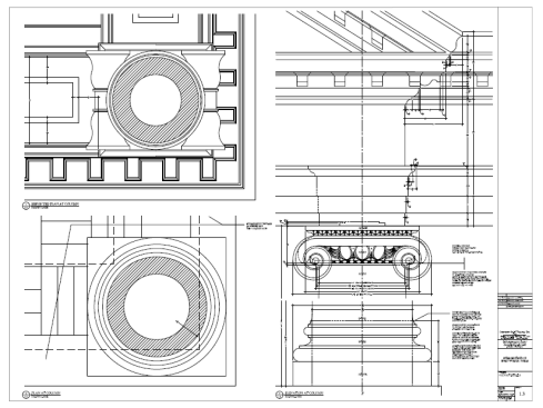 Details of new portico