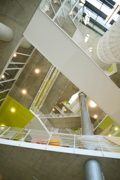 View upward from the atrium.
