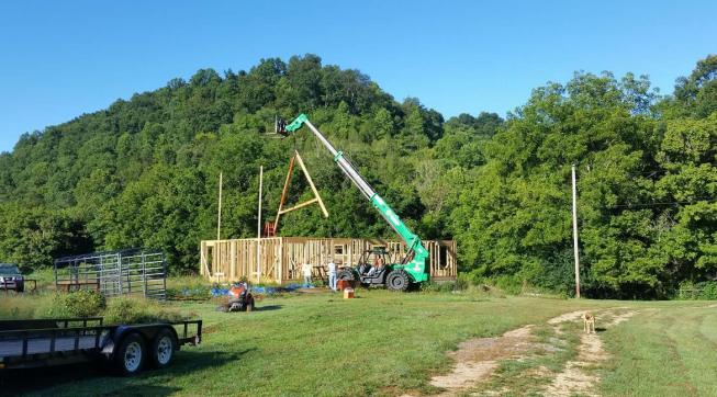 Timber frame home in Grant, California. Structural design