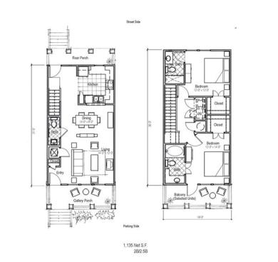 Floor plans for one of the projects unit types.