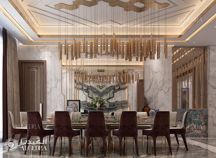 Stylish dining room in a modern luxury villa - Architect Magazine