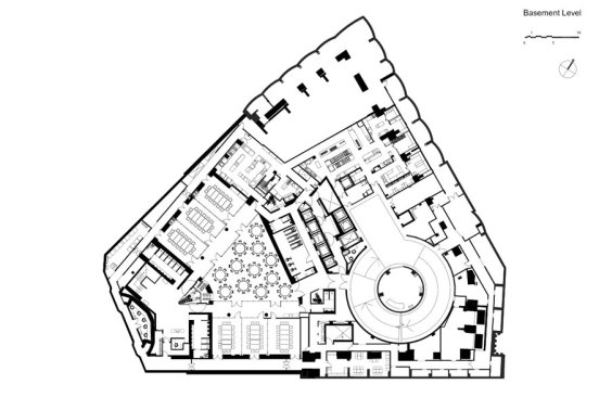 Basement level plan.