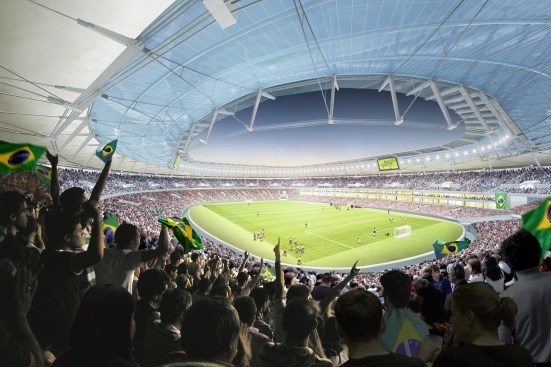 Rendering of Mineirao Stadium in Belo Horizonte, Brazil.