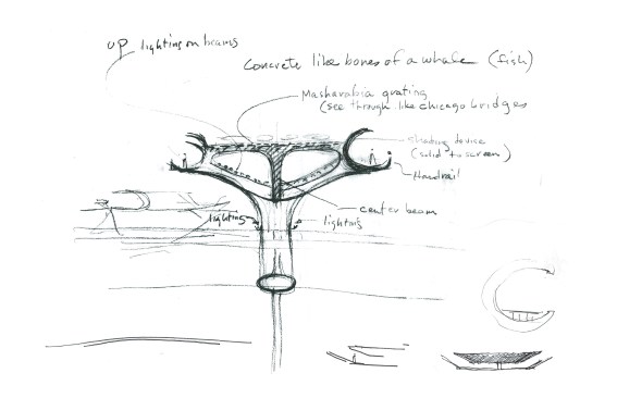 Project sketch - whale bones as inspiration