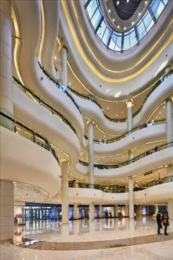 The mall inside the Galaxy Soho.