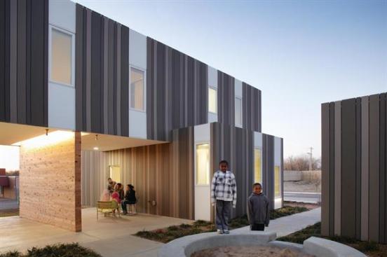 A central courtyard helps provide a sense of community.