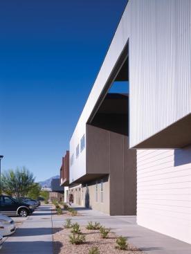 Limiting parking to the perimeter makes the project more pedestrian-friendly.
