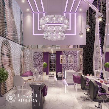 Ladies beauty salon design in Abu Dhabi
