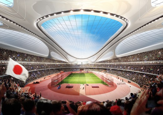 Inside the stadium bowl.