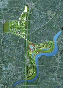 Plan view of the proposed city