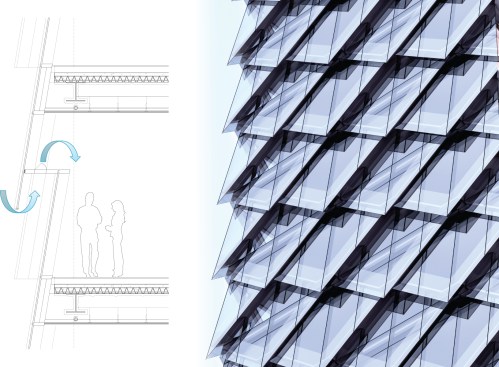 Exterior wall diagram.