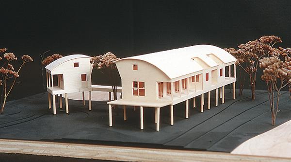 This project won kudos from the judges for its nice, simple scheme and clarity. Because the site is on a fragile barrier island, the design addresseshighly restrictive building requirements.