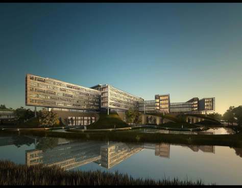 View of Hospital over water