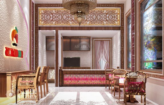 Open kitchen design in indian restaurant
