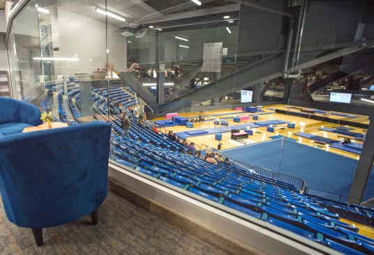 "We used interior glazing systems to extend the light all the way through to the corridor and into the interior suites that look out over the playing area.” - Mike Woolley, project manager with McCownGordon Construction