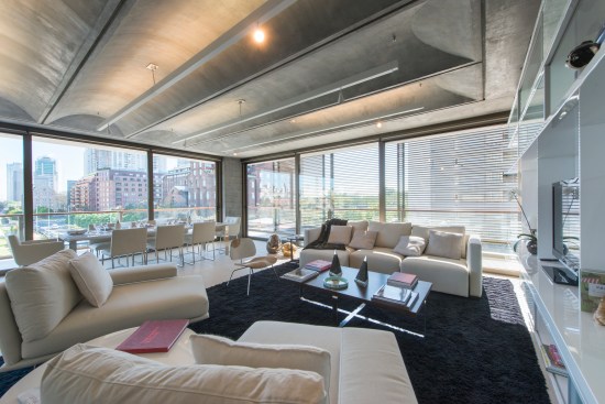 Living room with balcony.
