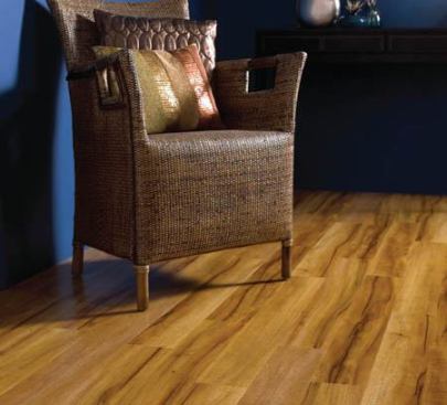 Amtico International's Tropical Woods luxury resilient flooring offers four patterns-Brazilian rosewood, merbau, tigerwood and caramel bamboo' that mimic rare rainforest species. The flooring is low in VOCs and maintenance. The system features up to five layers, including a slip-resistant top layer, dense wear layer, color layer, 100 percent postindustrial-recycled backing and an optional urethane treatment layer. (800) 268-4260 / www.amtico.com CIRCLE NO. 89; ecostructure.hotims.com