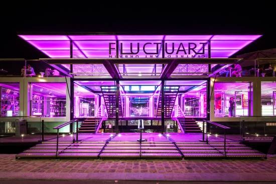 purple night entrance view