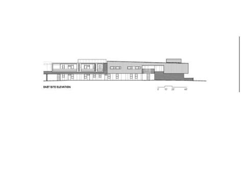 The project's east elevation.