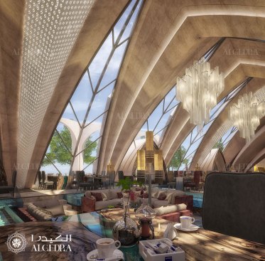 Fine dining restaurant interior design details