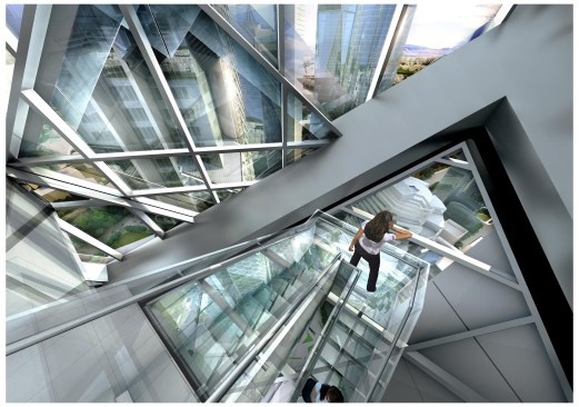 View down stairwell.