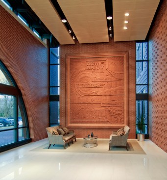 Lobby featuring client's product.