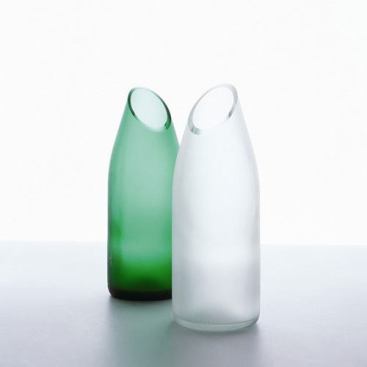 A 1997 landmark of green industrial design, by Tord Boontje and Emma Woffenden, this carafe is part of the Transglass series of vases and barware made from repurposed wine bottles. • $40-45, re-modern.com