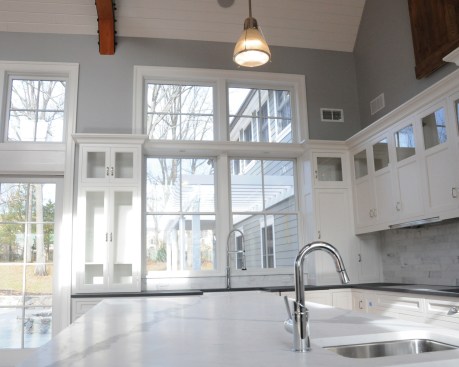 View from Kitchen out to Pergola.