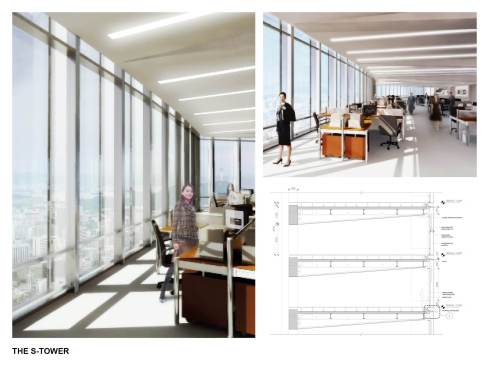 Typical offices; section detail