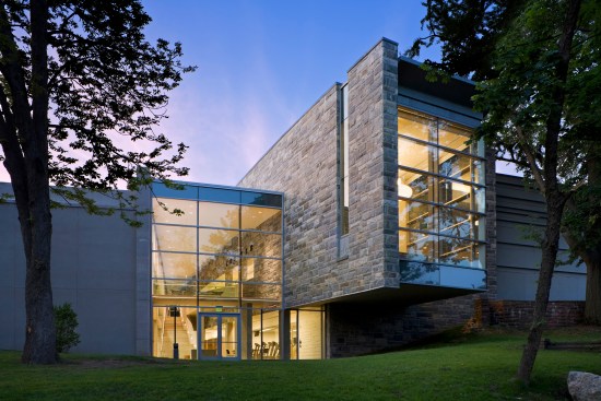 View+of+holistic+meditation+room+suspended+in+grove+of+trees