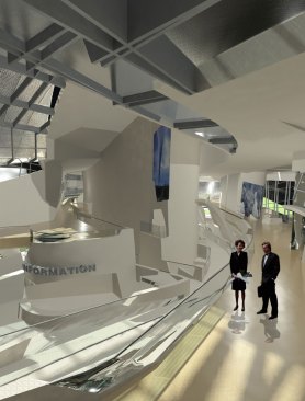Info Desk Looked From Second Floor